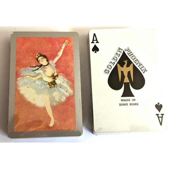 VTG Golden Phoenix Edgar Degas Ballet Series Playing Cards Sealed Lot Of 2 - Picture 5 of 5